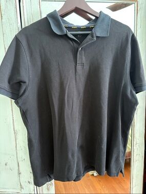 Polo by Ralph Lauren Black Short-Sleeve Polo with Contrast Inner Trim